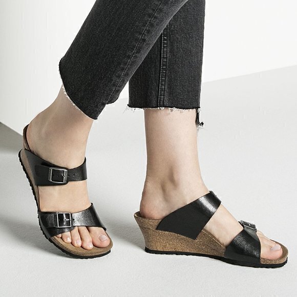 Birkenstock Black Wedge Sandal NWT - Picture 1 of 8